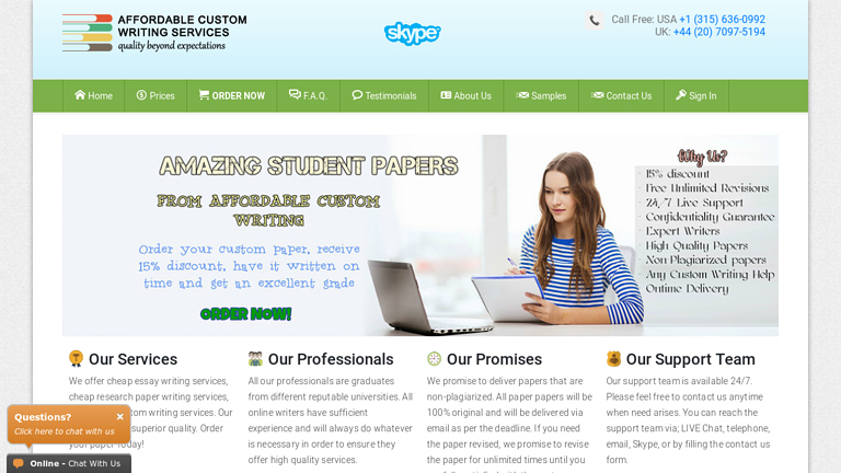 AffordableCustomWriting.com AffordableCustomWriting.com