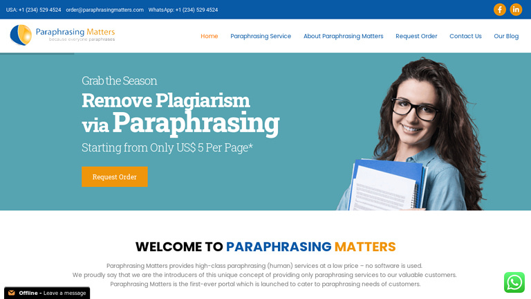 ParaphrasingMatters.com ParaphrasingMatters.com